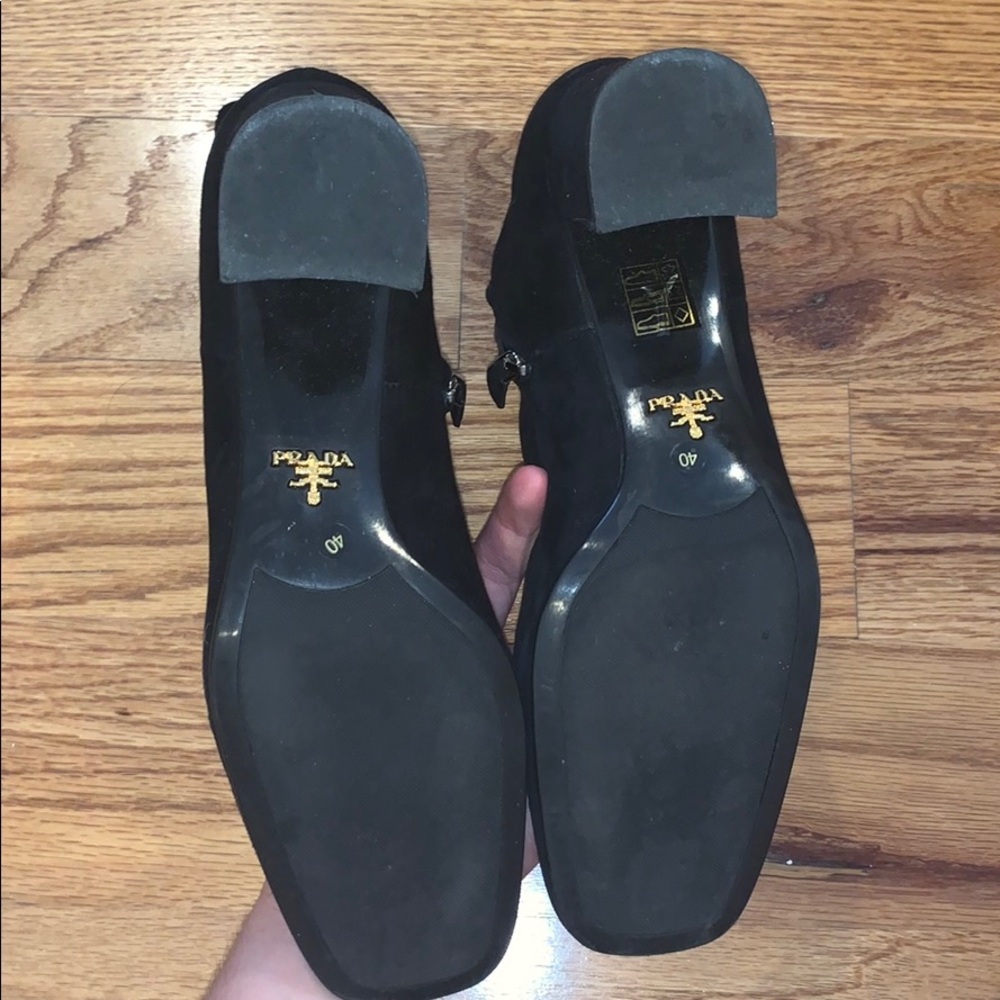Prada Suede Zip Ankle Booties - Picture 4 of 7